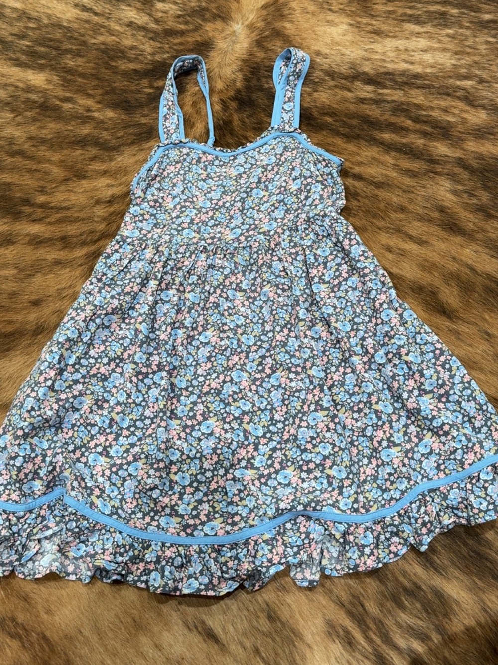American Eagle Outfitters Blue Floral Midi Dress